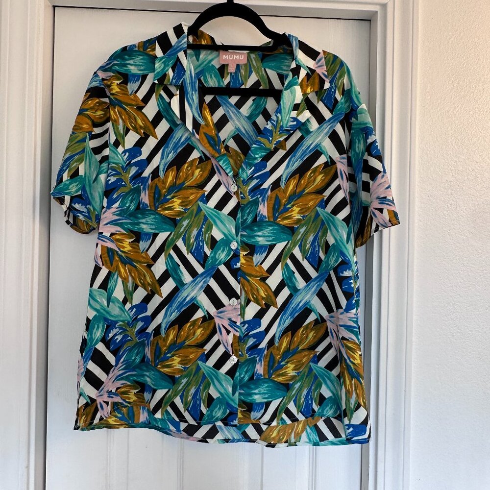 SMYM bird of paradise camp shirt